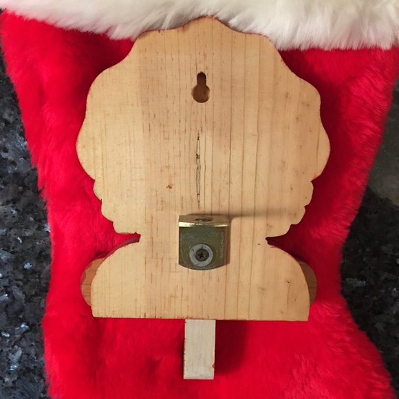 Mr. & Mrs. Santa Wooden Stocking Hangers